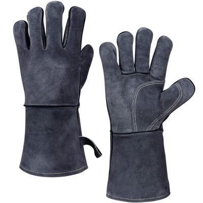 China Extreme heat resistant Ozero Kitchen Guanti Da Forno Barbecue Gloves 932f Oven BBQ Leather Fire Fighting Gloves EN407. for sale