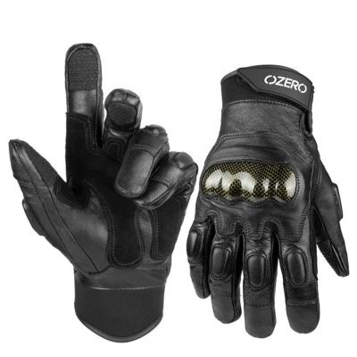 China Ozero Breathable Soft Durable Breathable Motorcycle Full Leather Engine Racing Protective Gloves Military Motorcycle Premium Hard Knuckle Touchscreen. for sale