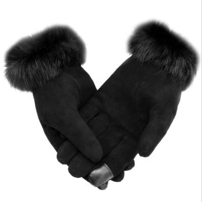 China New Fashion Ozero Cold Winter Fur Proof Hand Gloves Warm Driving Cashmere Lined Touch Screen For Women. for sale