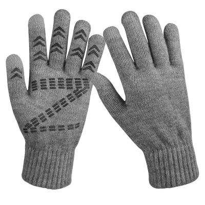 China Cold Proof Ozero Men and Women Smart Touch Screen Acrylic Knitted Warm Winter Cycling Driving Running Glove Silica Gel Grip. for sale