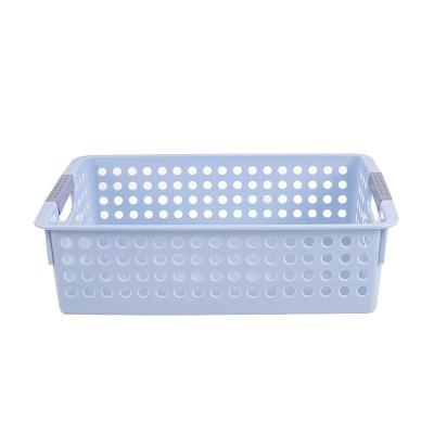 China Wholesale Plastic Bathroom Manufacturer Picnic Kitchenware Shopping Baskets Play Storage Basket With Hole Basket Clothes Storage for sale