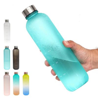 China Latest Design 1000ml High Quality Reusable Lid White Plastic Water Bottle ss201 for sale