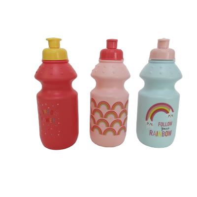 China Eco Friendly Design Transparent Plastic 350ML PE Kids Bottle Custom Water Bottle Sustainable Design for sale