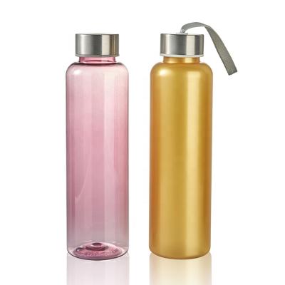 China Sustainable Water Bottle 500ML Drinking Eco Friendly Frosted Gym Customized Recycled Plastic Water Juice Bottle for sale