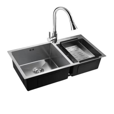 China Without Faucet High Quality Small Double Tap Custom Kitchen Sink With Siphon for sale