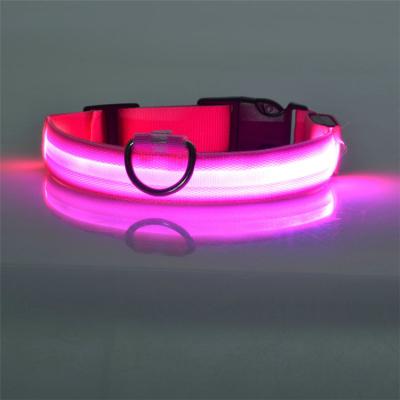 China Lights Wholesale Multicolor Adjustable Led Pet Collar Dog Cat Puppy Leashes Light Up Luminous Pet Collar for sale