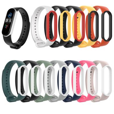 China Wristband For Xiaomi MI Band 5/6 Factory Products Wholesale Silicone Correas Wrist Strap For Xiaomi MI Band 6 Miband Wristband for sale