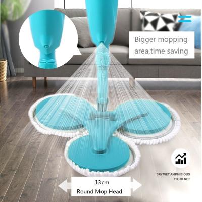 China Large Sustainable Flexible And Extendable Cleaning Area Water Jet Broom Three Series Rolling Spray Broom for sale