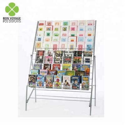 China Knockdown Metal Wire 10 Tiers Book Display Stand for sale