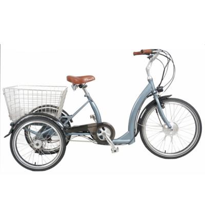 China Aluminum Alloy 24 Inch 3 Wheel Electric Bicycle Electric Bike Adult Tricycle For Adults for sale