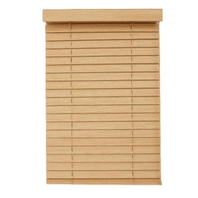 China Customized Elegant Waterproof Venetian Blinds 50mm Fauxwood Wooden Venetian Blinds For Windows for sale