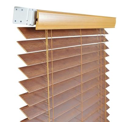 China High Quality Eco-friendly Faux Polystyrene Venetian Blinds Windows Wood Blinds Plastic Venetian Blinds Slat Shutter Slat With Wood Effect for sale