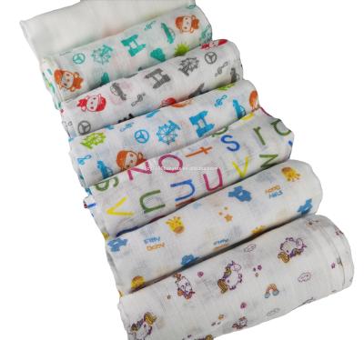 China Soft And Comfortable Plain Weave Baby Cloth Diaper Printed Cotton Diaper for sale