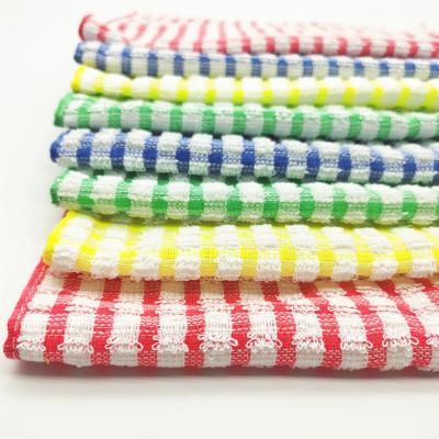 China Viable Yarn Dyed Dish Towel Checks Jacquard Design Printed Kitchen Towel At Wholesale Price for sale