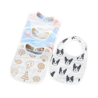 China Antibacterial Multi Styles Cartoon Printed Cotton Baby Bibs Cotton Bandana Bibs for sale