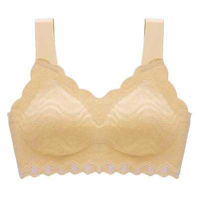 China QUICK DRY Sexy Ladies Bra Underwear Women Wire Free Custom Sexy Lingeries Transparent Lace Bag Triangle Strap Wireless Eye OEM Cup Spandex for sale