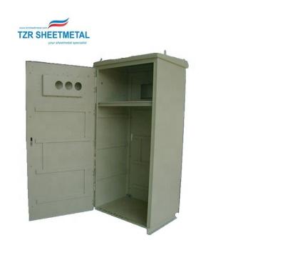 China OEM Sheet Metal Fabrication Powder Zinc Coated Steel Plate Storage Cabinet Outdoor Grade Case for sale