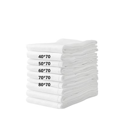 China Wholesale Soft Salon Towels Disposable Use Hair Wrap Towel For Hairdresser Wood Pulp Nonwoven Beauty Salon Shawl for sale