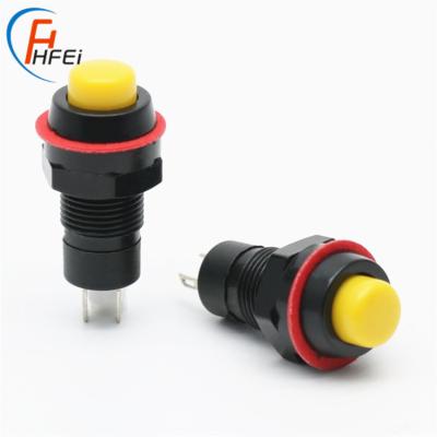 China Mouse ON-OFF DS-211 213 Momentary 10mm 2 Pin 220v Self Lock Push Button Switch for sale