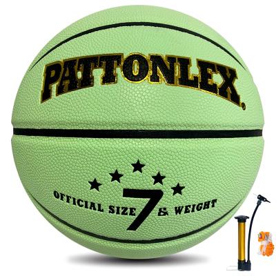 China PATTONLEX Night Party Luminous + Durable Size 7 6 5 3 PU Reflective Luminous Glows In The Dark Basketball Ball for sale