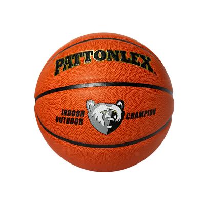 China Basketball Playing Custom PATTONLEX Factory PU Leather Material Personalized Basketball Training Ball for sale