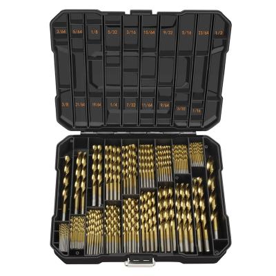 China Make Hole BEHAPPY 230 Pcs Universal HSS 4241Titanium Twist Drill Bit For Metal for sale