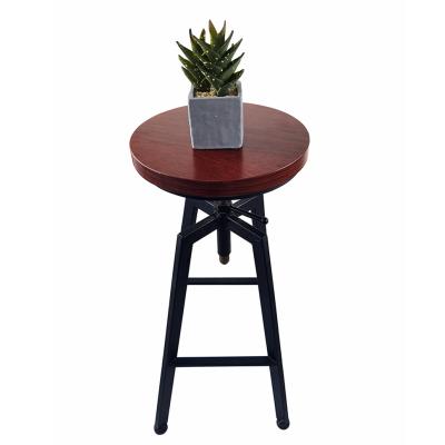 China Modern Modern Simplicity Customized Brown or Incense Cedar Wood and Modern Metal Bar Stools for Bar and Cafe for sale