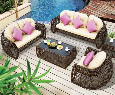 China Factory Direct New Style Leisure Garden Outdoor Furniture Comfortable Rattan Sofa Set for sale