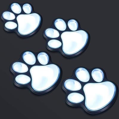 China Modern Solar Lights LED Paw Print Solar Lights String Set of 4 Solar Powered Animal Garden Lights Paw Print Lights Dog Cat for sale