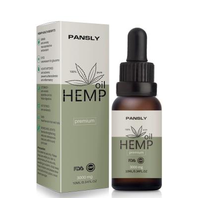 China Skin Revitalizer in Stock Organic Hemp Seed Oil 3000mg/10ml CBD Essential Oil Serum for sale