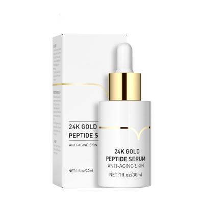 China Luxury Skin Revitalizer Private Label Best Face Anti Aging Repair Polypeptide 24k Gold Serum for sale