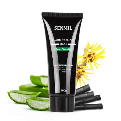 China Moisturizer OEM Blackhead Remover Deep Cleansing Black Bamboo Activated Charcoal Peel Off Mask for sale