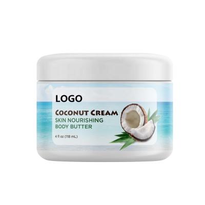 China Skin Revitalizer Private Label Coconut Oil Moisturizing Nourishing Body Butter Cream for sale