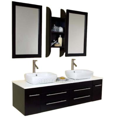 China 72 Inch Double Sink Vanity Modern Bathroom Vanity Cabinets for sale