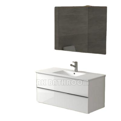 China Modern White Bathroom Furniture Melamine Bathroom Cabinet Simple Modern Bathroom Vanity for sale