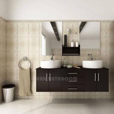 China Modern ceramic double basin glass top used bathroom vanity craigslist vanity for sale