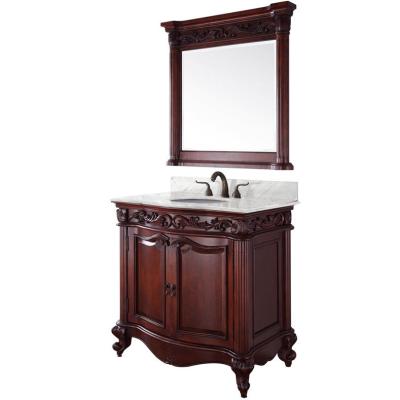 China Modern Solid Wood Bathroom Vanity Top Quality America Bathroom Vanity RU312-36 for sale