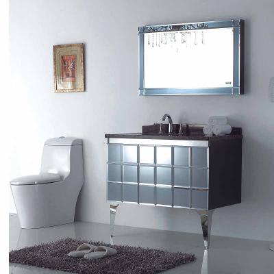 China Modern Bathroom Sink Cabinet Bathroom Vanity Kits Hamptons Modern Single Vanities SS9024 for sale