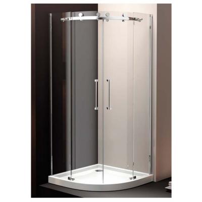 China Modern Extend Frameless Stainless Steel Shower Door Round Shower Room SSH1014 for sale