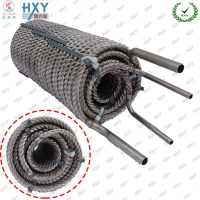 China Building Material Shops Hot Sale titanium water coil screwed twisted tubing tube heat exchanger PVC shell for swimming pool for sale