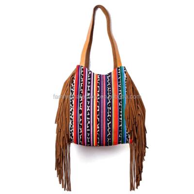 China Wholesale Fashion Leopard Hobo or Serape Fringe Tassel Leather Shoulder Bag for sale