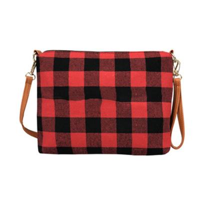 China Fashion Cross - Monogrammed Plaid Printed Cross Wholesale Body Bag Canvas - Body Bag for sale