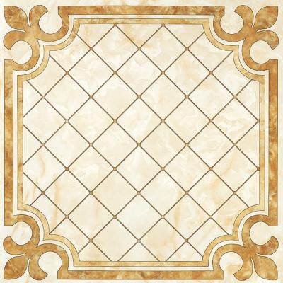 China 2021 hot sale villa living room modern polished porcelain floor 24x24 decor pattern glazed tiles for sale