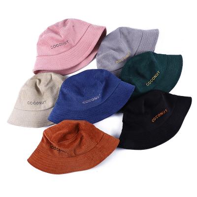 China Wholesale Cheap Simple Character White Fishing Hats , Custom Corduroy Bucket Hat for sale