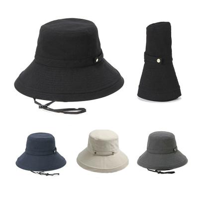 China Reversible Collapsible Brim Bucket Hat Summer Beach Outdoor UV Wide Striped Protective for sale