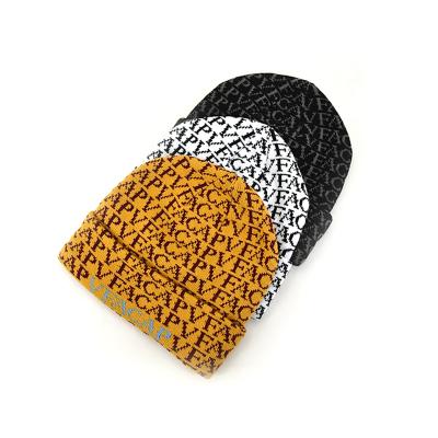 China Factory New Trendy JOINT Logo Winter Beanie Hats Custom Made Winter Hats Directly for sale