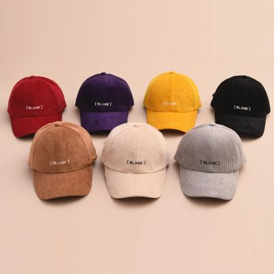 China JOINT Embroidery Fashion Custom Sports Running Hats , Corduroy Baseball Cap for sale