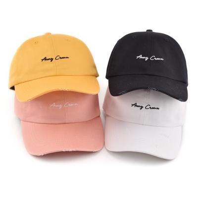 China JOINT Custom Unstructured Dad Hip Hop Hat And Hat , Baseball Cap Cotton 6 Panel for sale