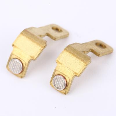 China Industry Precision Socket Copper Parts Waterproof Switch Parts Metal Riveted Silver Contacts for sale