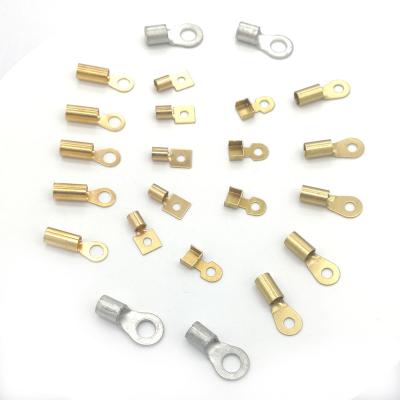 China Home Appliance Electric Power Machinery Copper Cable Terminal Hooks With Holes For Auto Electrical Connection for sale